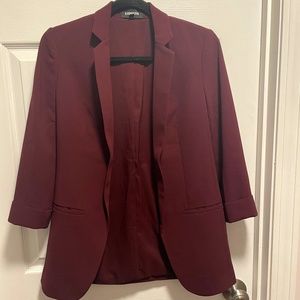 Express Marron Boyfriend Blazer